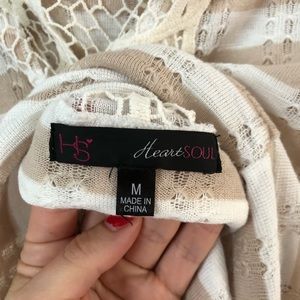 Drape neck shirt with lace back detail